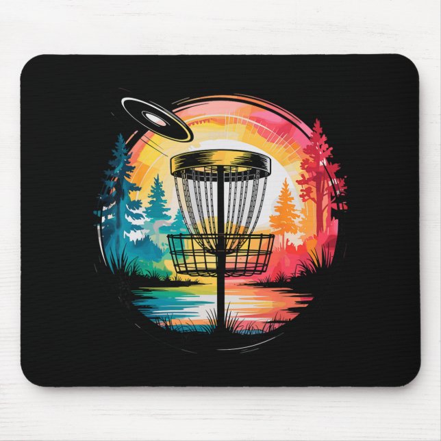 Colourful Paint Splash Disc Golf Sket Golfer Golfi Mouse Pad (Front)