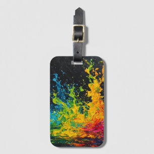Colourful Paint Splash Luggage Tag