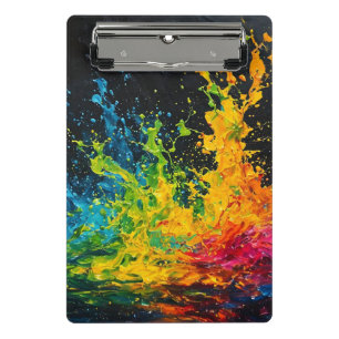 Colourful Paint Splash Mini Clipboard