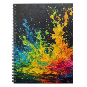 Colourful Paint Splash Notebook