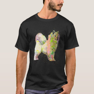 Colourful Paint Splash realistic Dog Siberian Prem T-Shirt