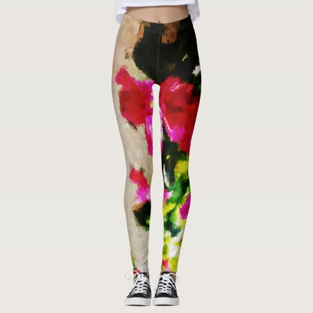Colourful Paint Splatter #29 Leggings (Front)