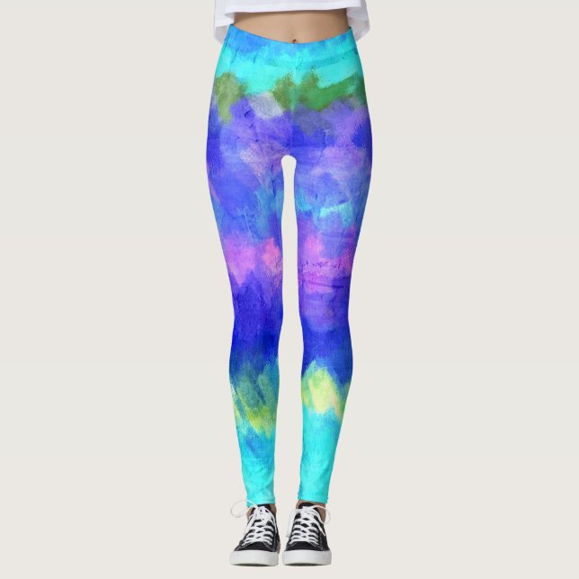 Colourful Paint Splatter #36 Leggings (Front)