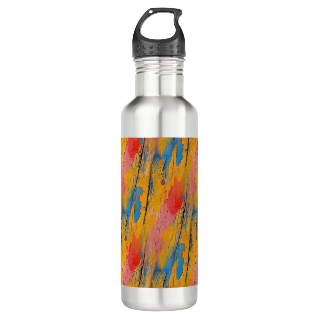 Colourful Paint Splatter 710 Ml Water Bottle (Front)