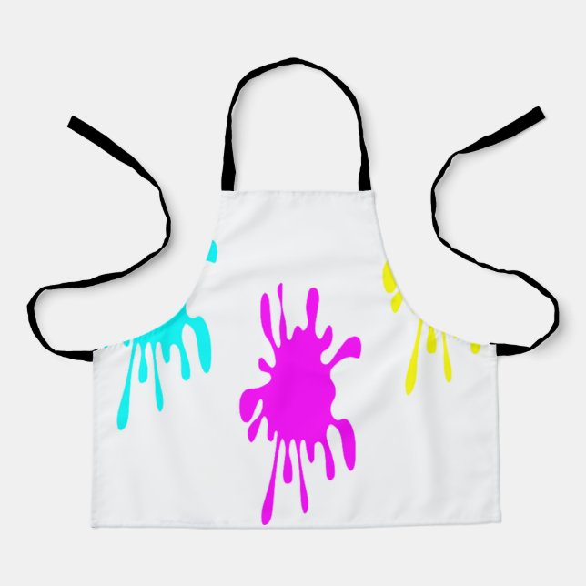 Colourful paint splatter apron (Front)