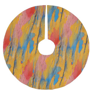 Colourful Paint Splatter Brushed Polyester Tree Skirt