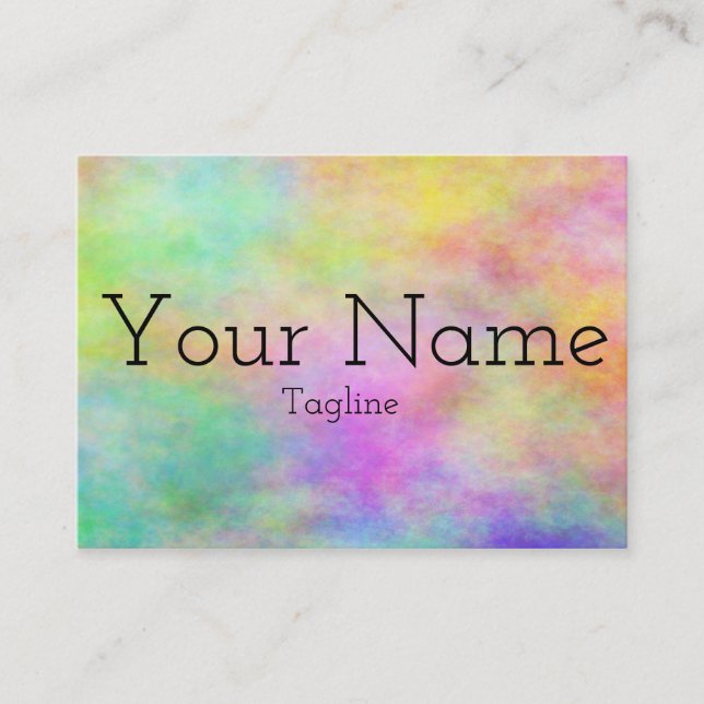 colourful paint splatter business card (Front)