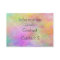 colourful paint splatter business card