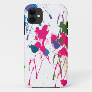 Colourful paint splatter iPhone 11 case