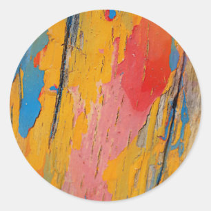 Colourful Paint Splatter Classic Round Sticker