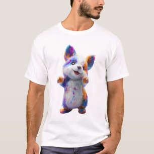 Colourful Paint Splatter Corgi Puppy Men T-Shirt