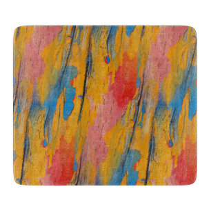 Colourful Paint Splatter Cutting Board