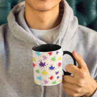 Colourful paint splatter ink spot splash