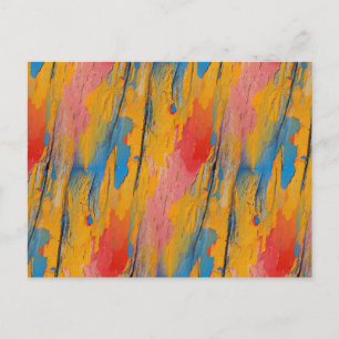 Colourful Paint Splatter Postcard