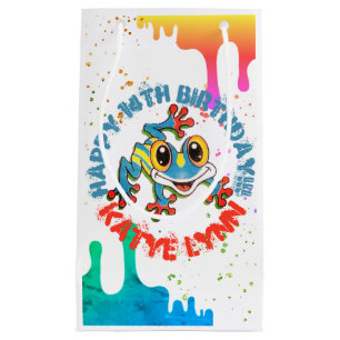 Colourful Paint Splatters and Drips Cute Fog Small Gift Bag