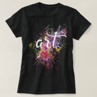 Colourful Paint Splatters ART Calligraphy