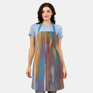 Colourful paint streaks apron
