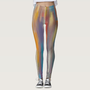 Colourful paint streaks  leggings
