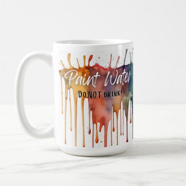 Colourful Paint Water Mug - Funny Artist Gift (Left)