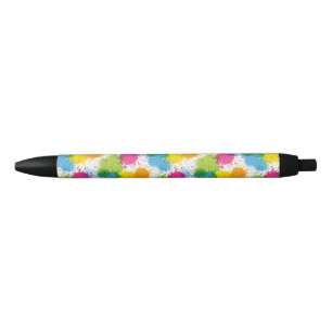 Colourful paintball Paint Design Black Ink Pen