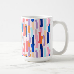 Colourful Paintbrush Stroke Pattern Coffee Mug