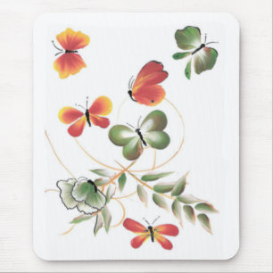 Colourful Painted Butterflies Mouse Pad