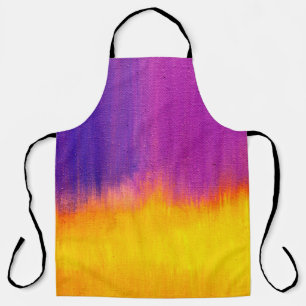 Colourful painted canvas as background. Art is cre Apron