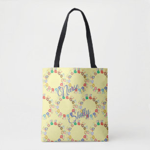 Colourful Painted Hands *Colour Customisable*  Tote Bag