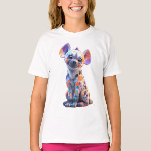 Colourful Painted Hyena Cub Kids T-Shirt