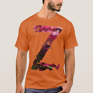 Colourful Painted Initial Letter Z T-Shirt