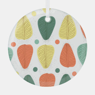 Colourful painted leaves, bright business backgrou glass tree decoration