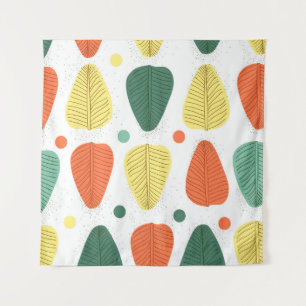 Colourful painted leaves, bright business backgrou tapestry