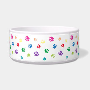 Colourful Painted Paw Prints Large