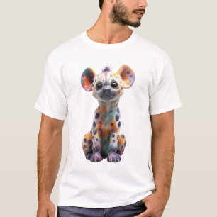 Colourful Painted Spotted Hyena Cub Men T-Shirt