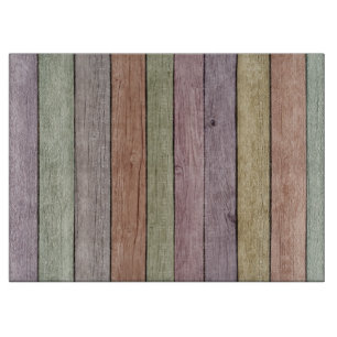 Colourful Painted Weathered Wood Cutting Board
