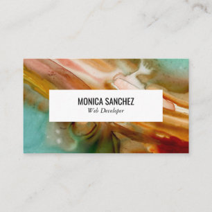 Colourful painting abstract business card design