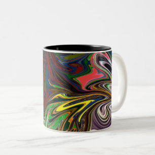 Colourful Painting   Abstract Masterpiece Fine Art Two-Tone Coffee Mug