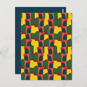 Colourful Painting Abstract Postcard