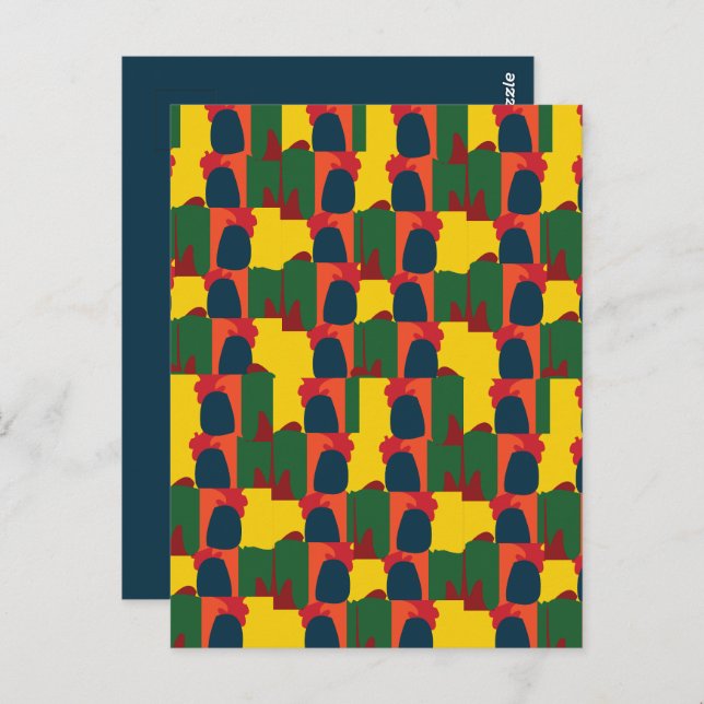 Colourful Painting Abstract Postcard (Front/Back)