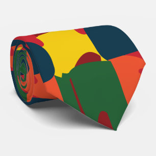 Colourful Painting Abstract Tie