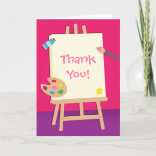 Colourful Painting Arts Thank You Greeting Card