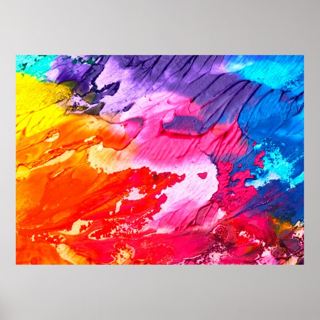 Colourful painting background poster (Front)