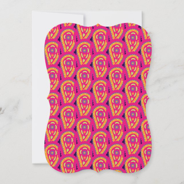 Colourful Paisley Card (Front)