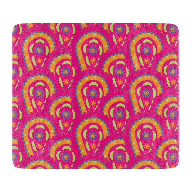 Colourful Paisley Cutting Board (Front)
