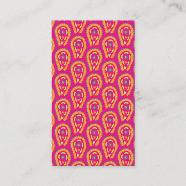 Colourful Paisley Discount Card (Front)