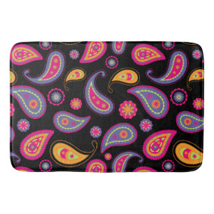 Colourful Paisley Pattern Bath Mat