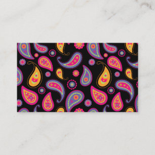 Colourful Paisley Pattern Business Card