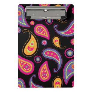 Colourful Paisley Pattern Mini Clipboard