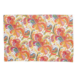 Colourful Paisley Pattern  Pillowcase