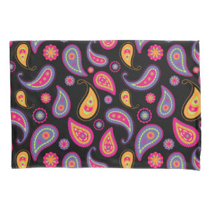 Colourful Paisley Pattern Pillowcase